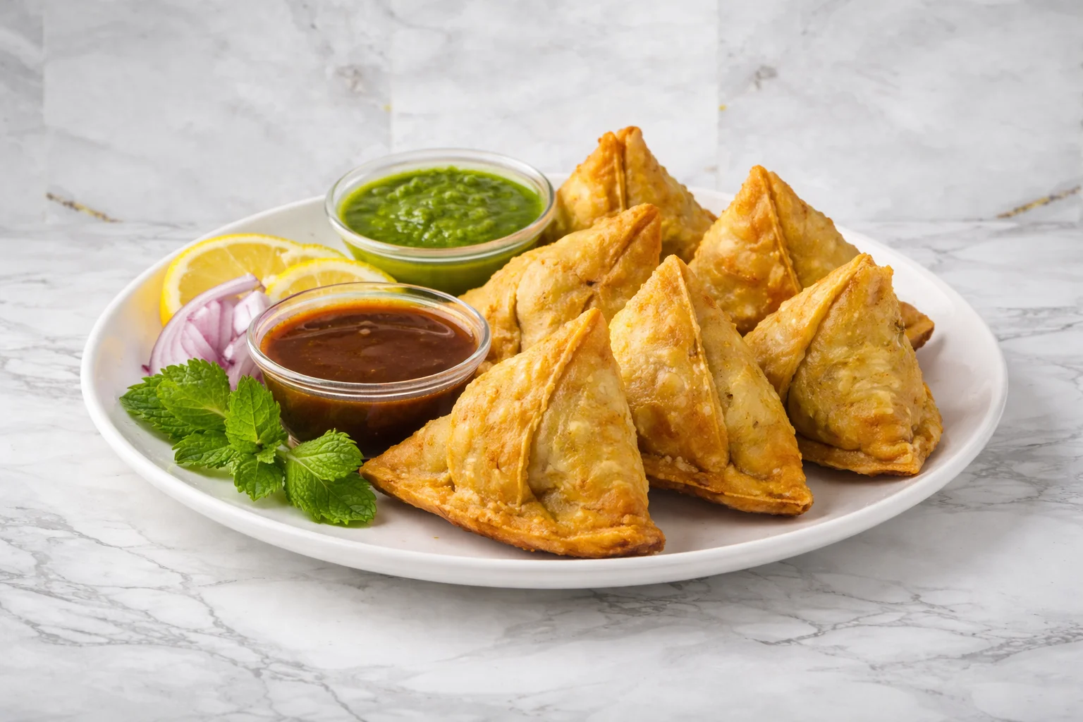 Bihari Samosa Plate at Gujju Galli - Indian Street Food in Winnipeg, MB